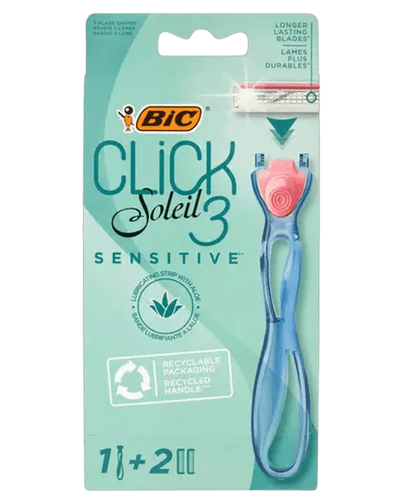 Bic Soleil Click 3 Sensitive – Starter Kit 3 stk.