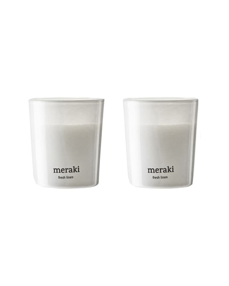 Meraki Scented Candles Fresh Linen 60 g 2 stk.