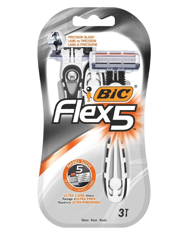 Bic Flex 5 Disposable Razors 3"'s 3 stk.