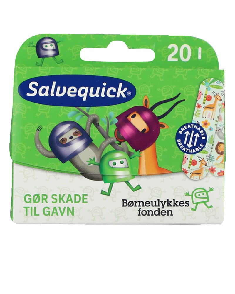 Salvequick Vandafvisende Børneplaster Børneulykkesfonden 20 stk.