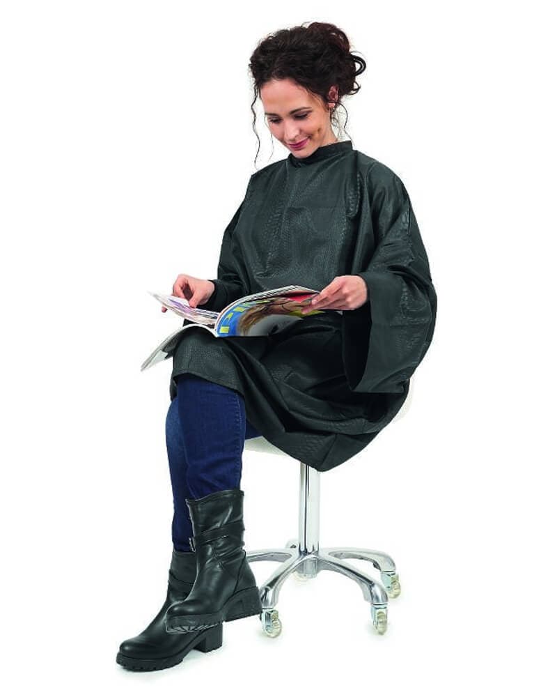 Sibel BOA Frisørslag Med Ærmer - Sort Slangeskin Ref. P002339
