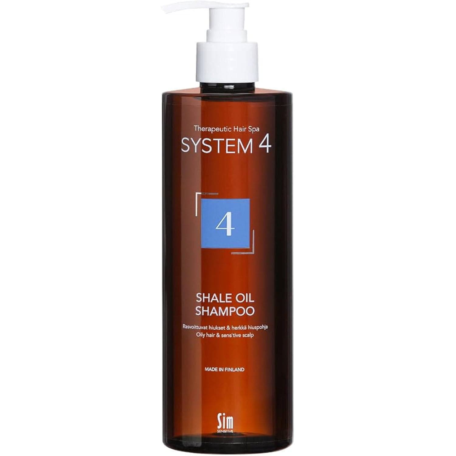 SIM Sensitive System 4 Therapeutic Hair SPA Shale Oil Shampoo 4 Oily Hair, Sensitive and Itchy Scalp - 500 ml