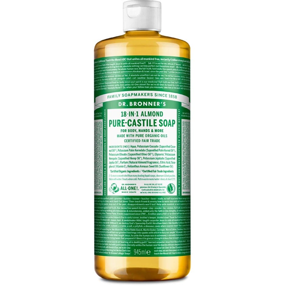Dr. Bronner"'s Pure Castile Liquid Soap Almond 945 ml