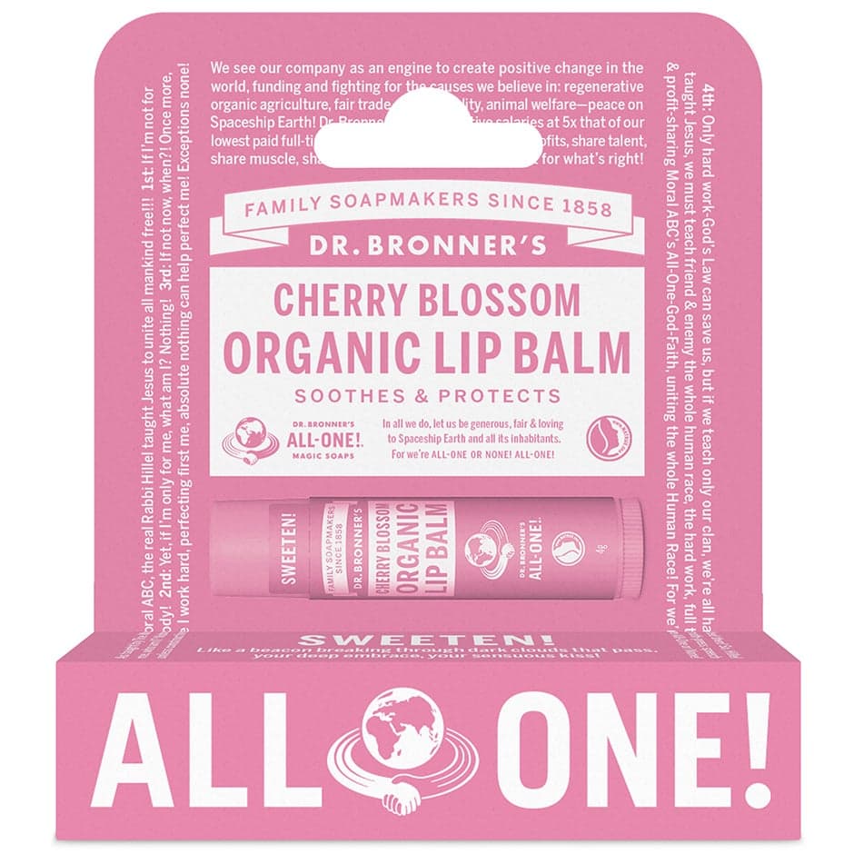 Dr. Bronner"'s Cherry Blossom Organic Lip Balm Hang Pack