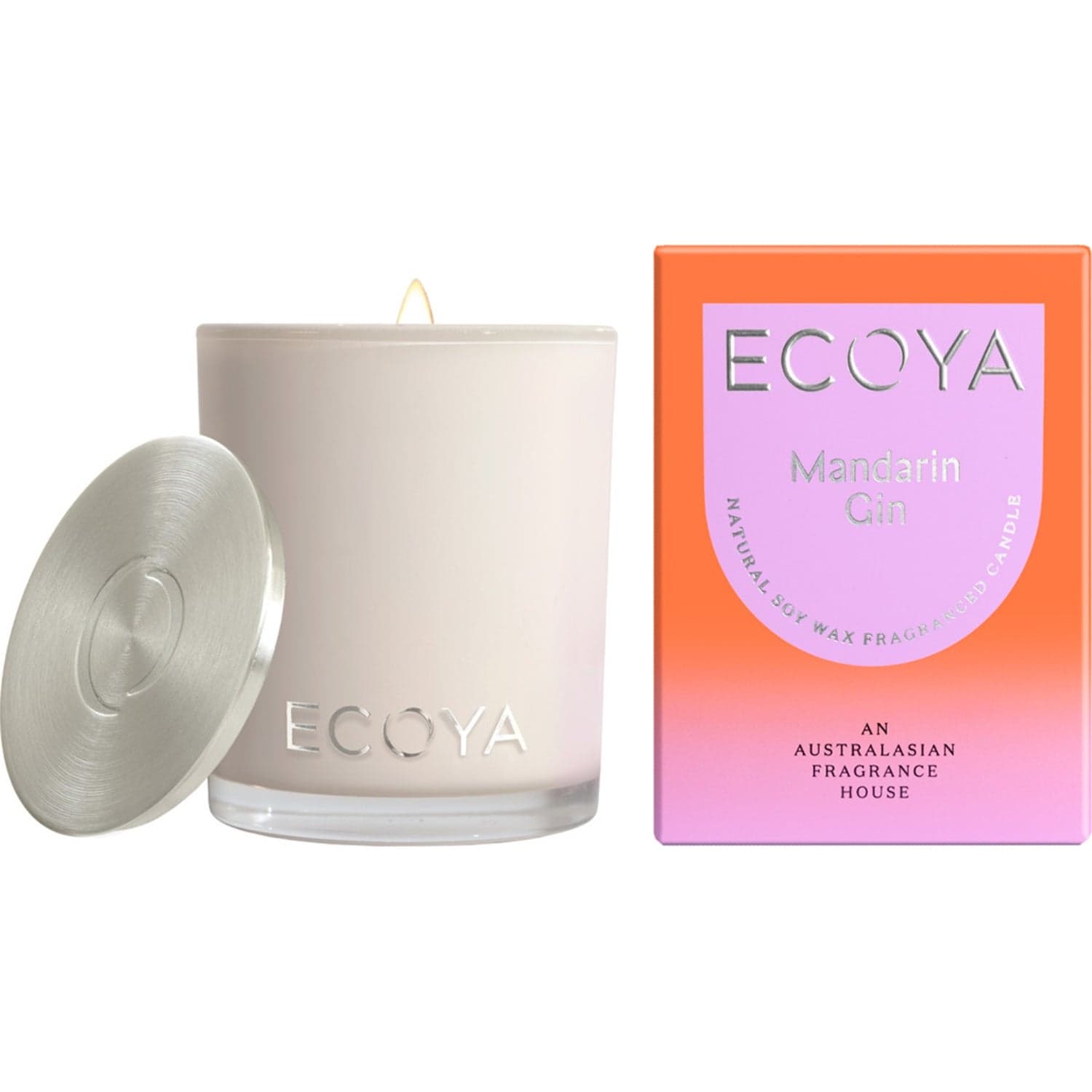 Ecoya Mini Reed Diffuser Scented Candle Mandarin Gin - 80 g