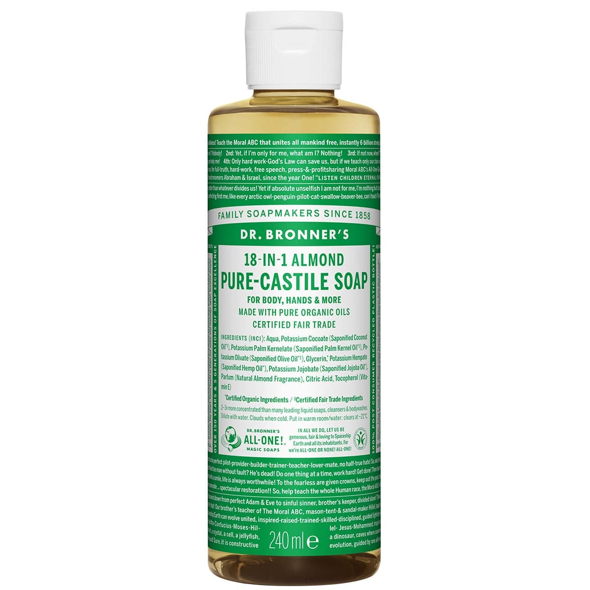 Dr. Bronner"'s Magic Soaps Almond 240 ml