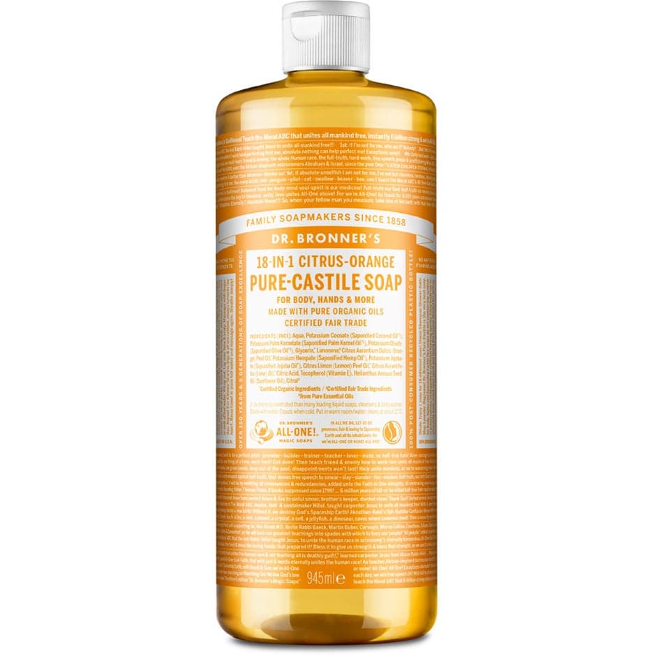 Dr. Bronner"'s Pure Castile Liquid Soap Citrus-Orange 945 ml