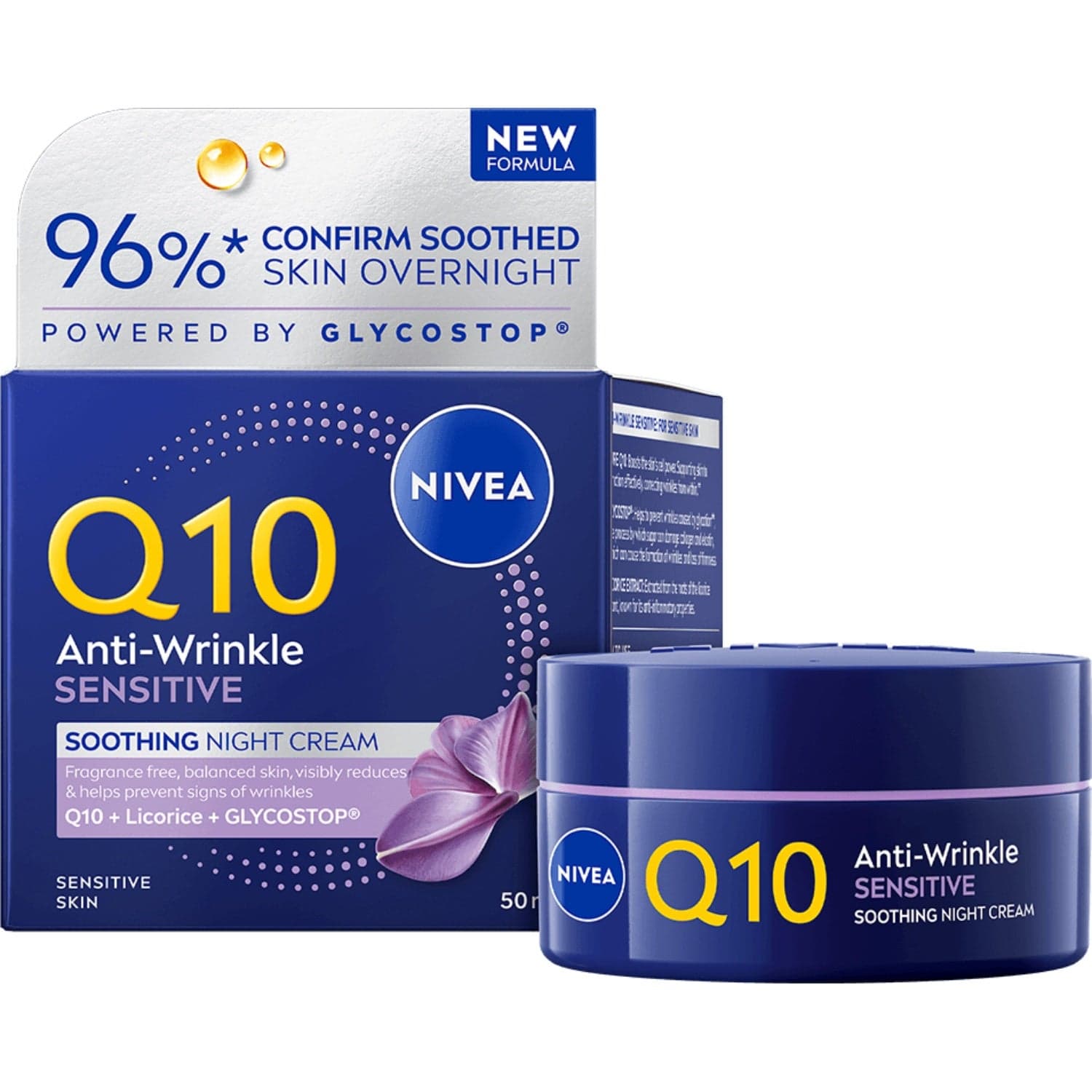NIVEA Q10 Anti-Wrinkle Sensitive Soothing Night Cream 50 ml