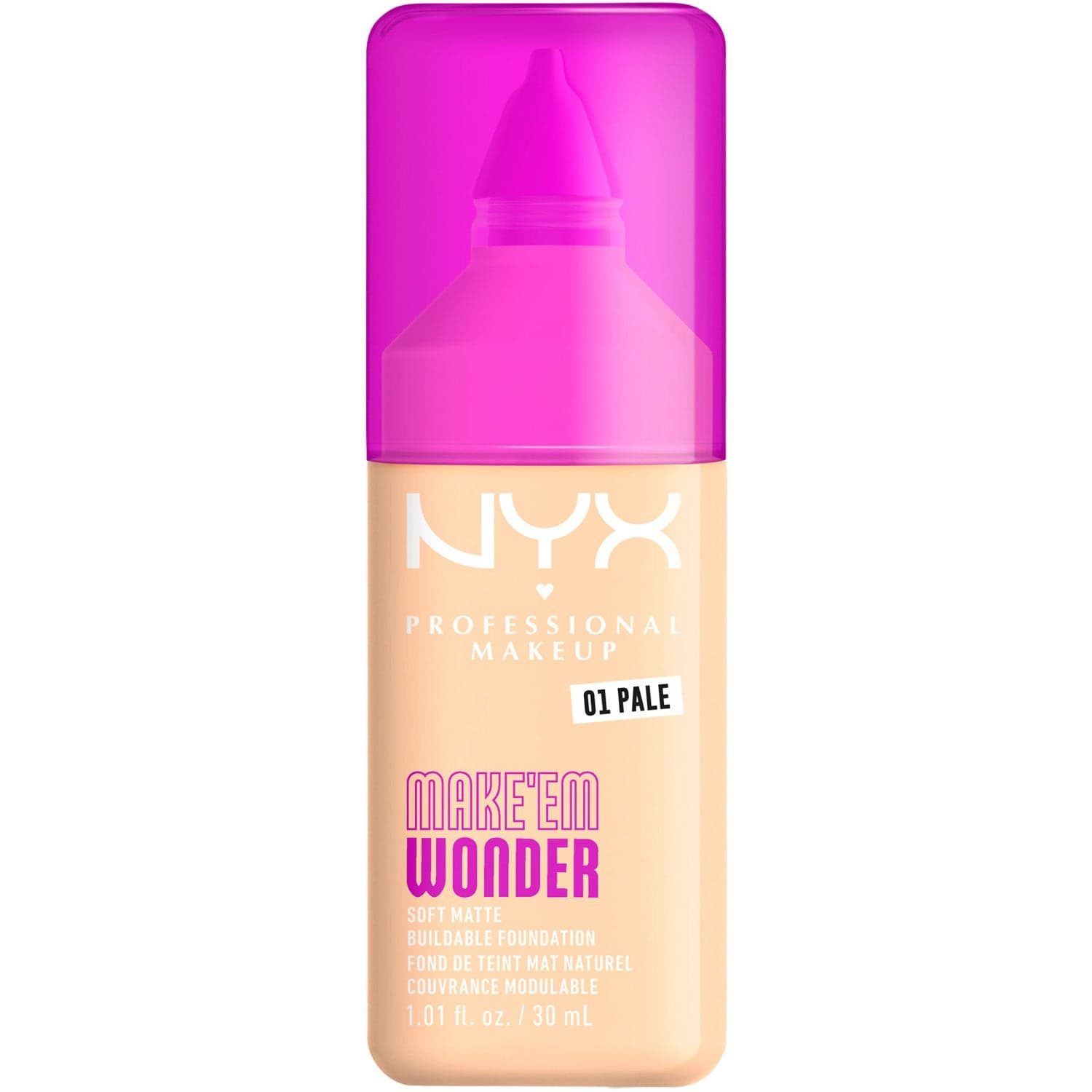 NYX Professional Makeup Make Em Wonder Foundation 01 Pale - 30 ml
