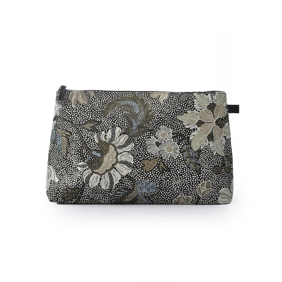 Ceannis Cosmetic Large Flower Linen Black 34x20.5x9 cm - 1 pcs