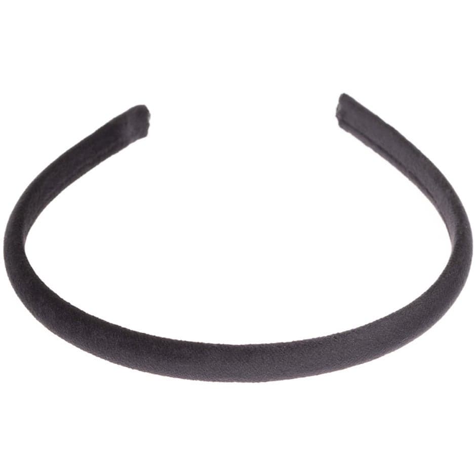 Dark Velvet Hair Band Thin Black - 1 pcs