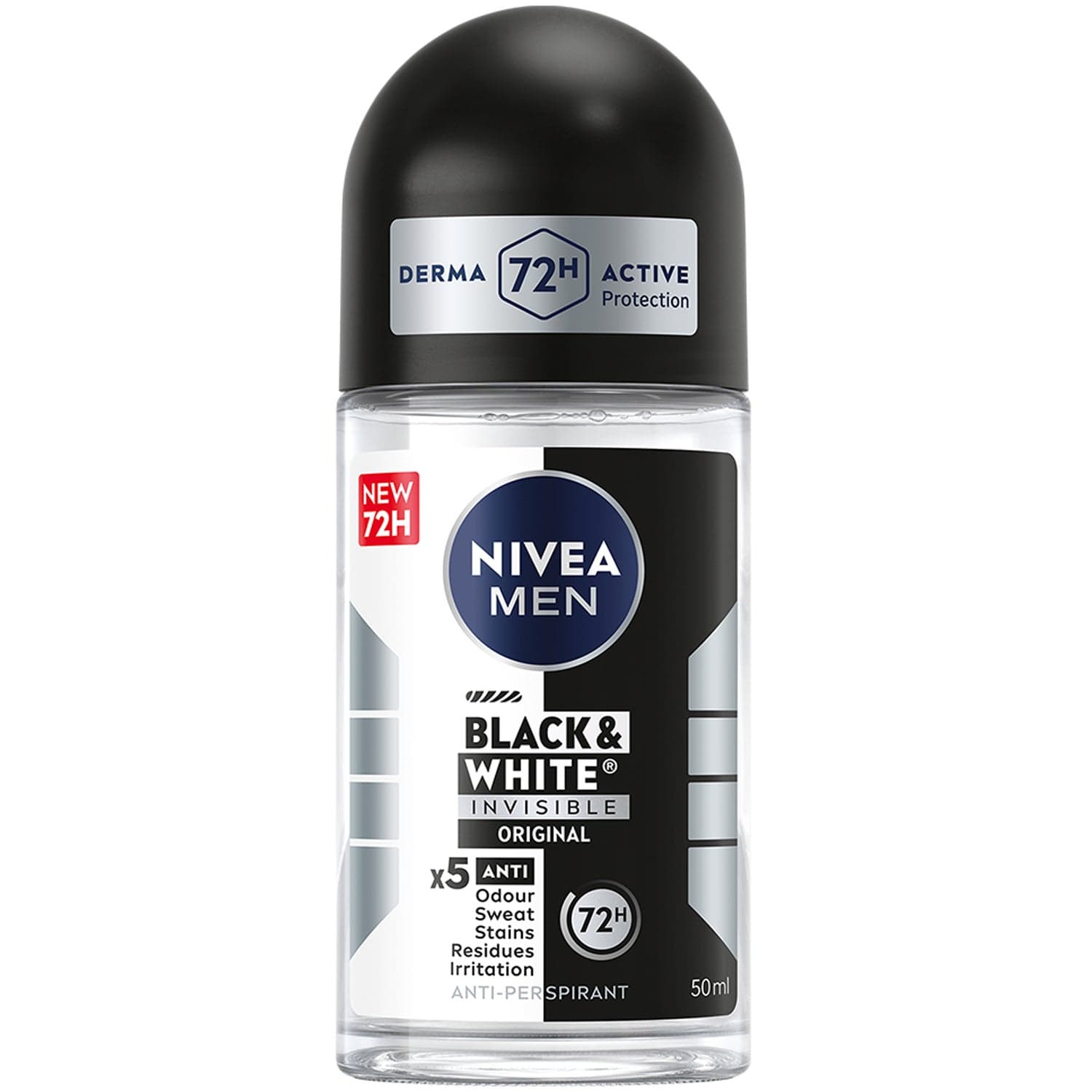 NIVEA MEN Invisible Black & White Roll-On Deodorant - 50 ml