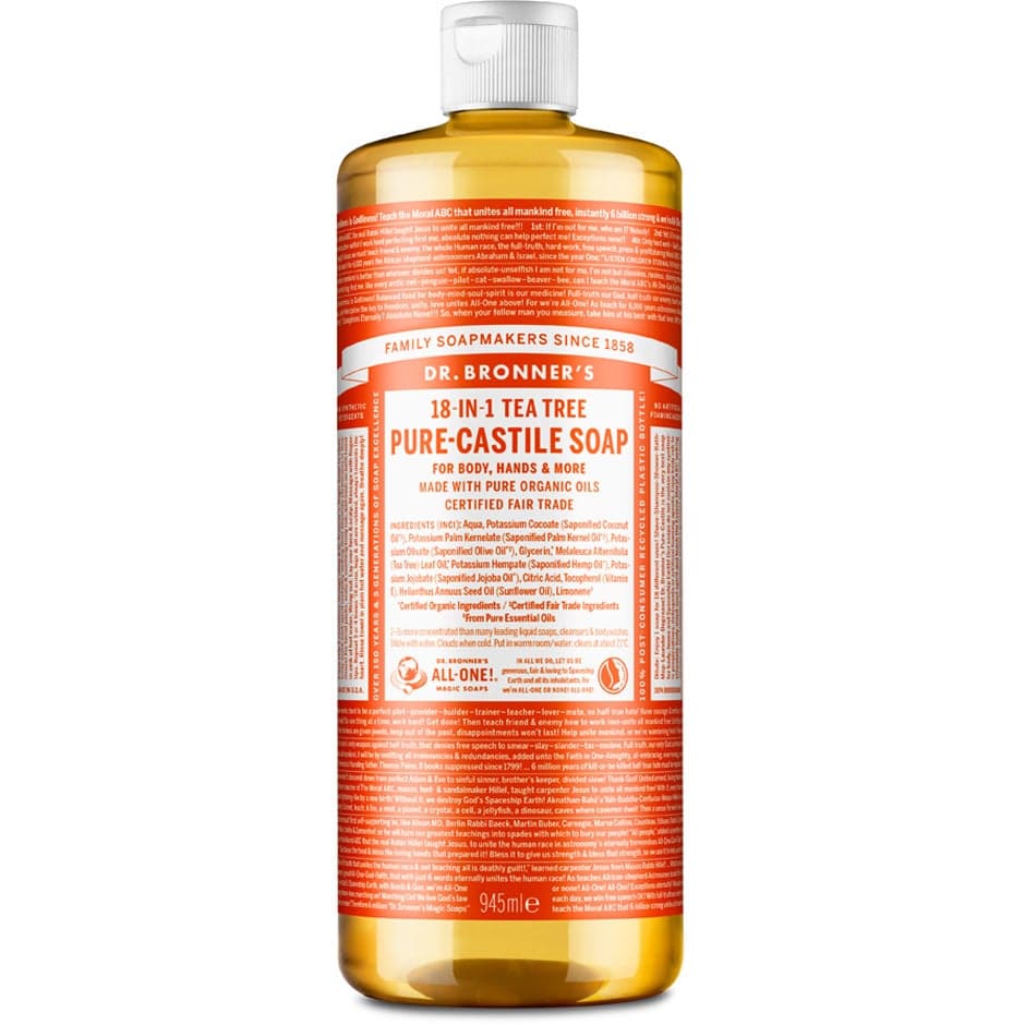 Dr. Bronner"'s Pure Castile Liquid Soap Tea Tree 945 ml