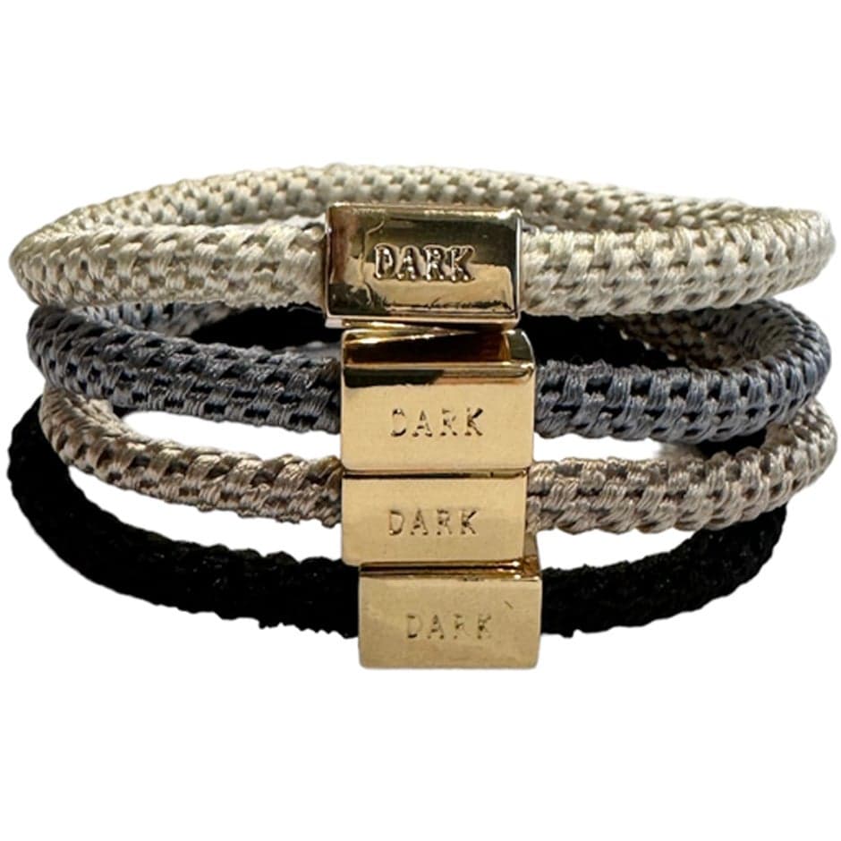 DARK Fat Hair Ties Thin Combo Neutral Mix 4pcs
