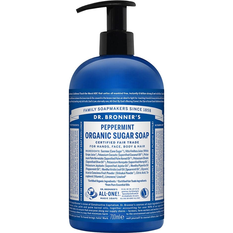 Dr. Bronner"'s Organic Hand & Body Shikakai Soap Spearmint Peppermint 710 ml