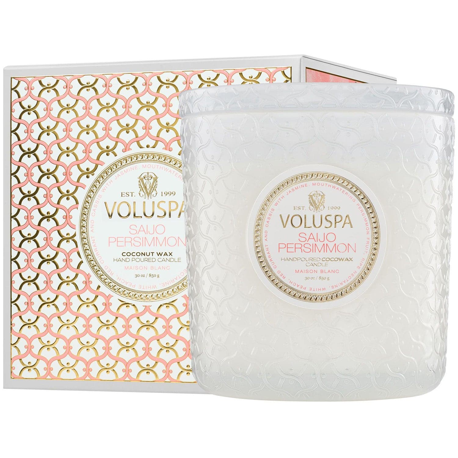 Voluspa Boxed Luxe Jar Candle Saijo Persimmon - 850 g