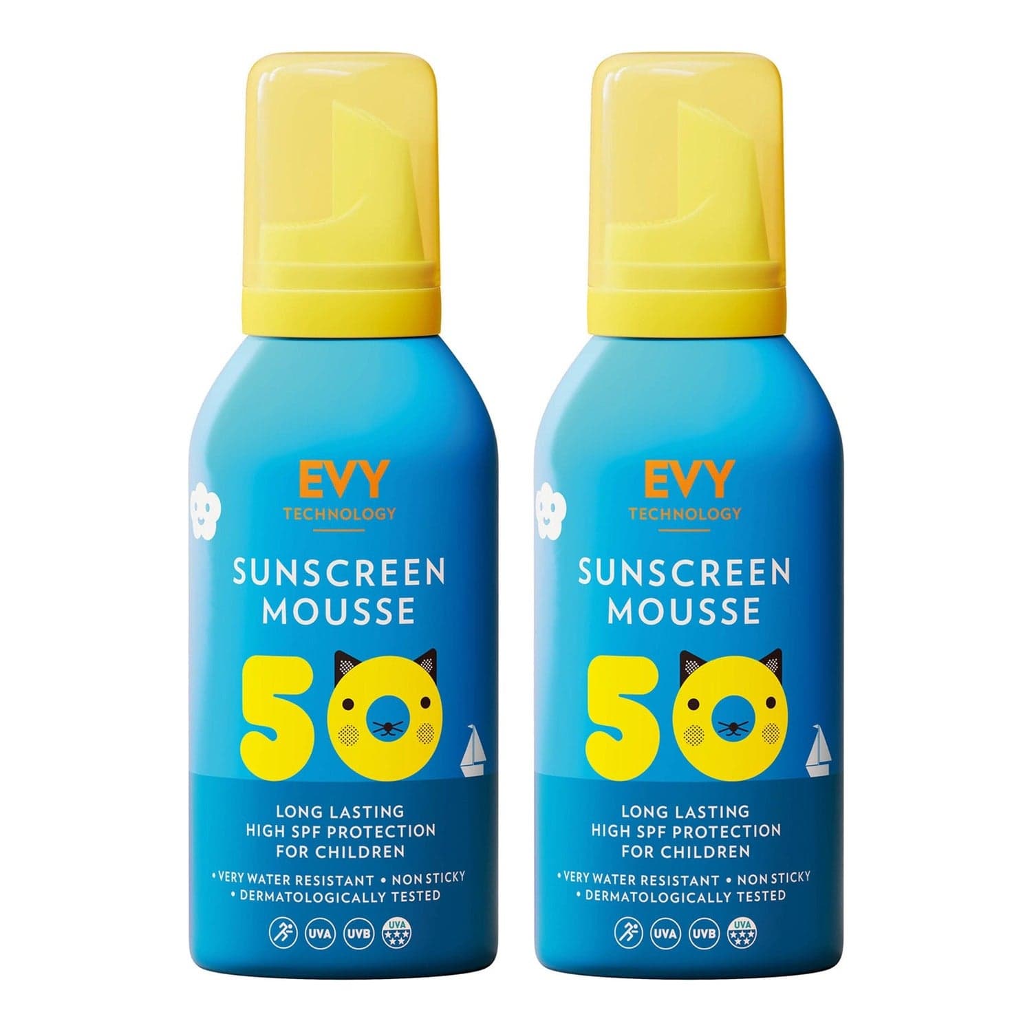 EVY Technology Sunscreen Mousse For Kids SPF50 Duo