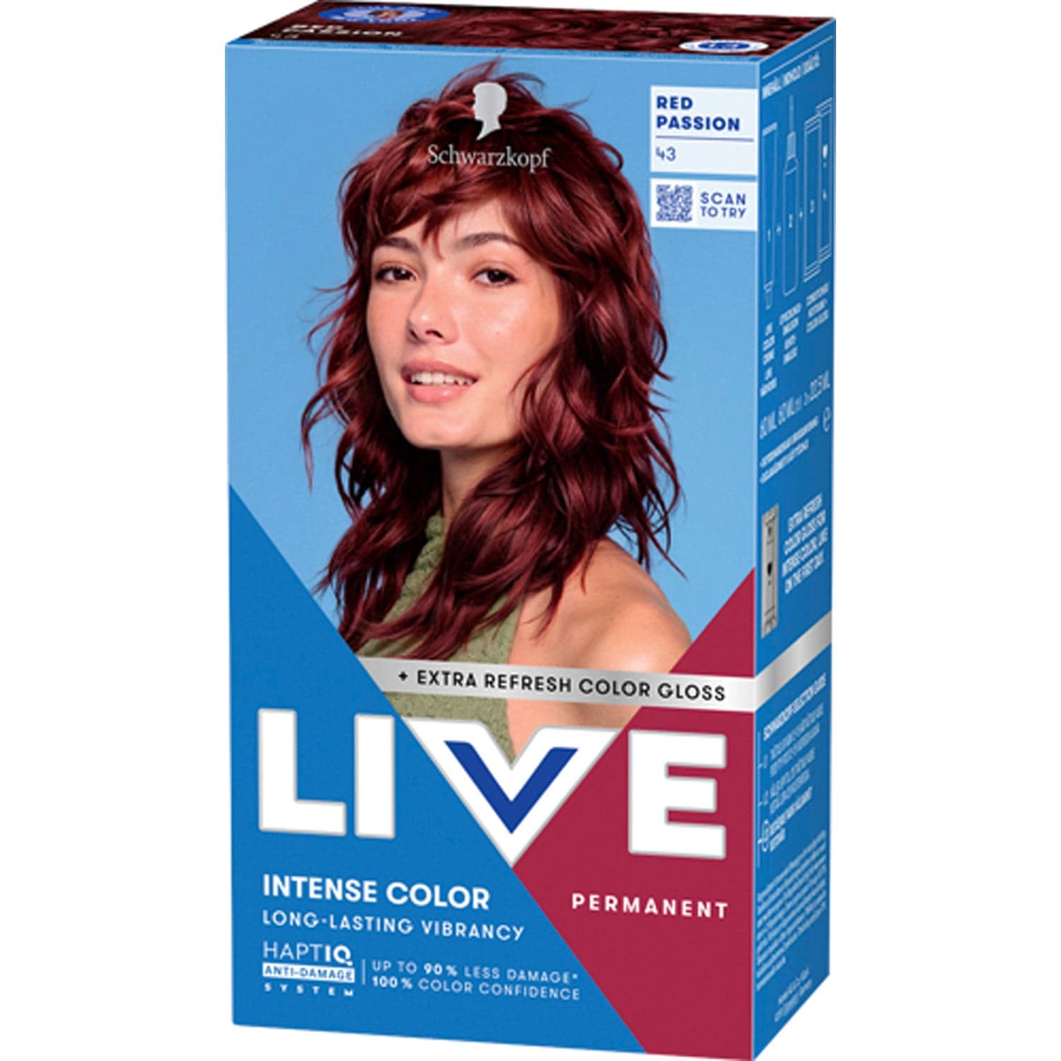 Schwarzkopf Live Intense Color 43 Red Passion - 1 pcs