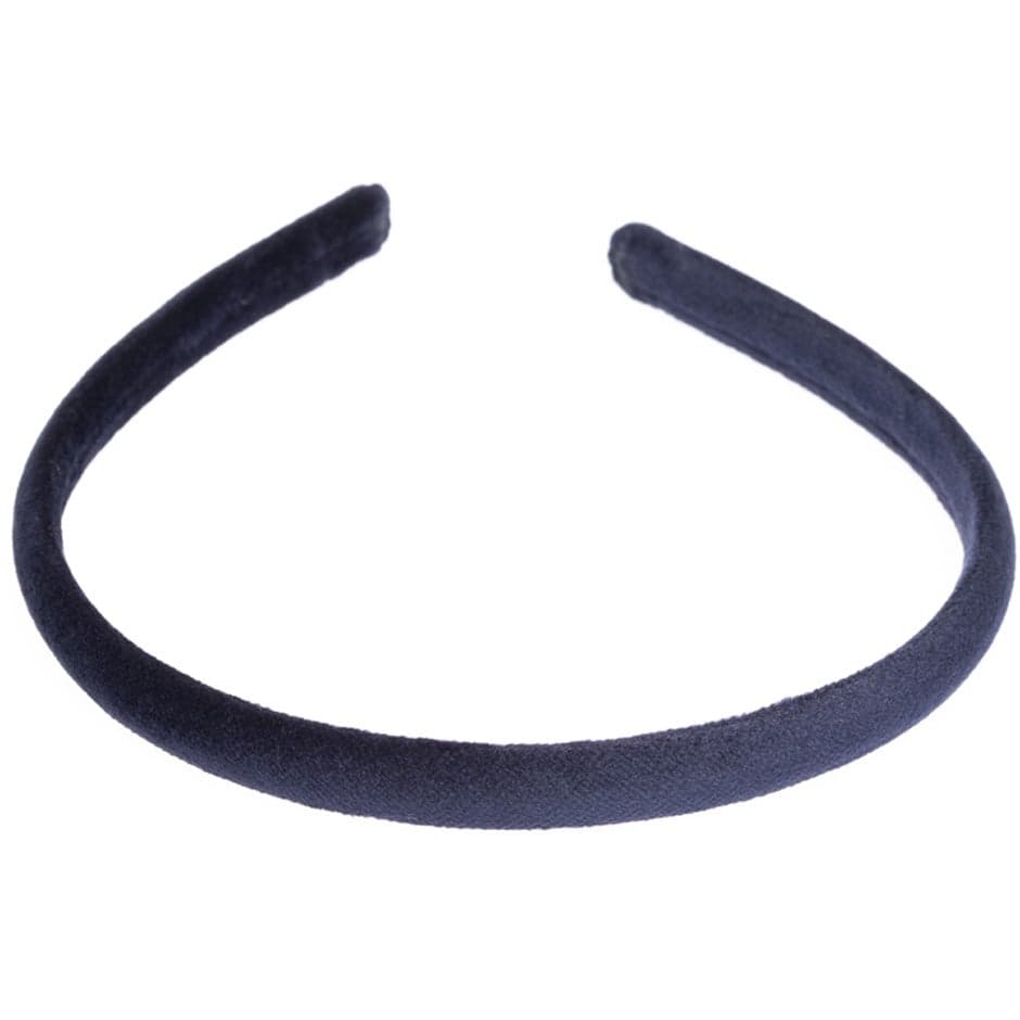 Dark Velvet Hair Band Thin Navy Blue - 1 pcs