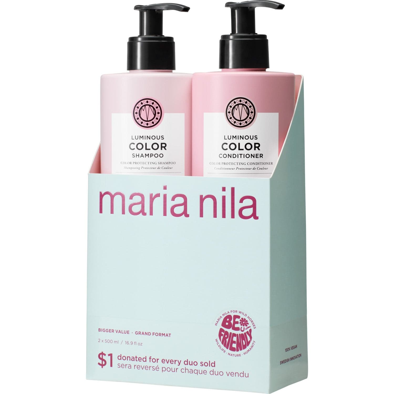 Maria Nila Duo Bundle Luminous Colour 2x500 ml Kit - 1000 ml
