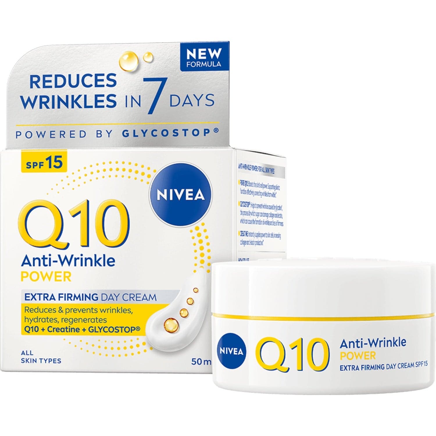 NIVEA Q10 Power Firming Day Cream SPF15 Anti-Wrinkle Moisturizing Day Cream SPF15 - 50 ml