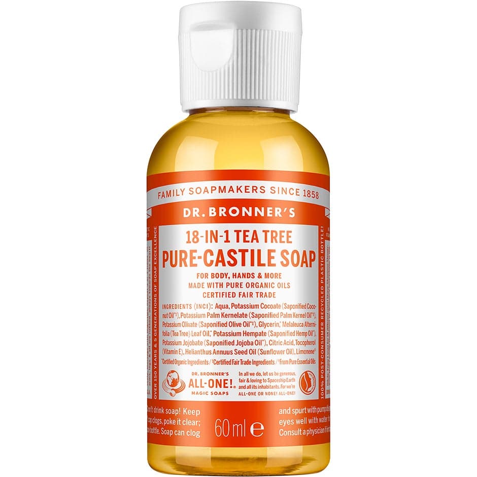 Dr. Bronner"'s Pure Castille Liquid Soap Tea Tree - 60 ml