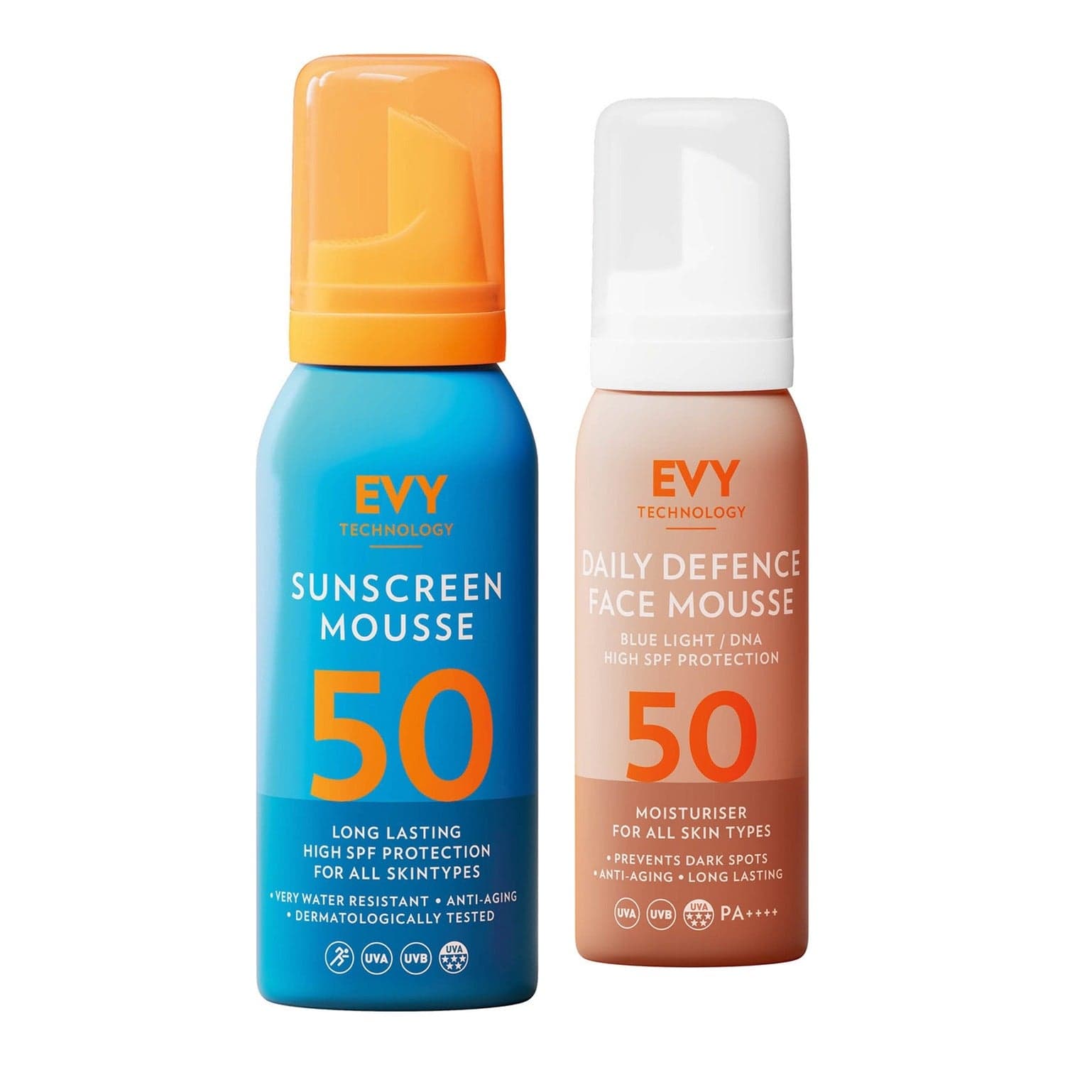 EVY Technology Sun Protection Set Face Mousse SPF50 & Sunscreen Mousse SPF50 - 175 ml