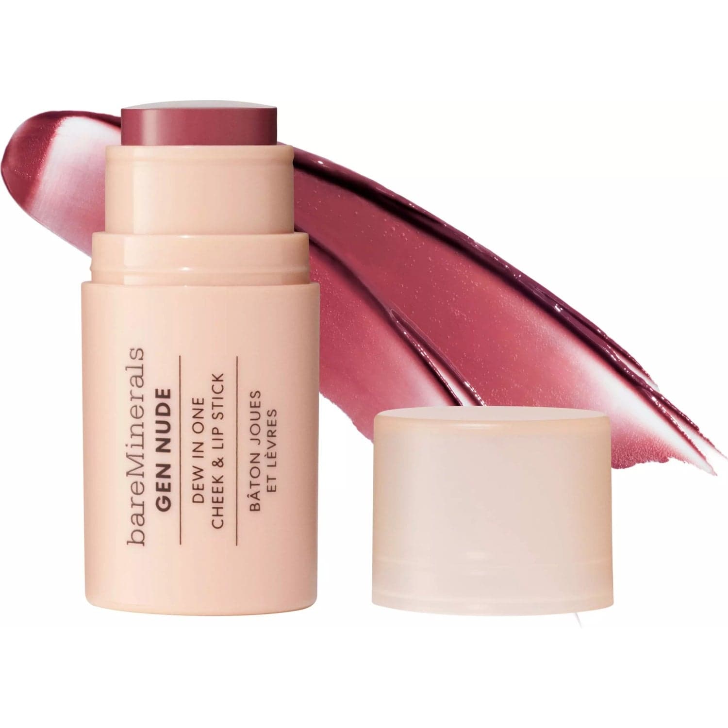 bareMinerals GEN NUDE Dew in One Cheek & Lip Stick Berry Me in Merlot - 4.5 g